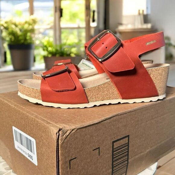 Mephisto Full- Grain Leather Violett Wedge Heel Sandal - Picture 8 of 15